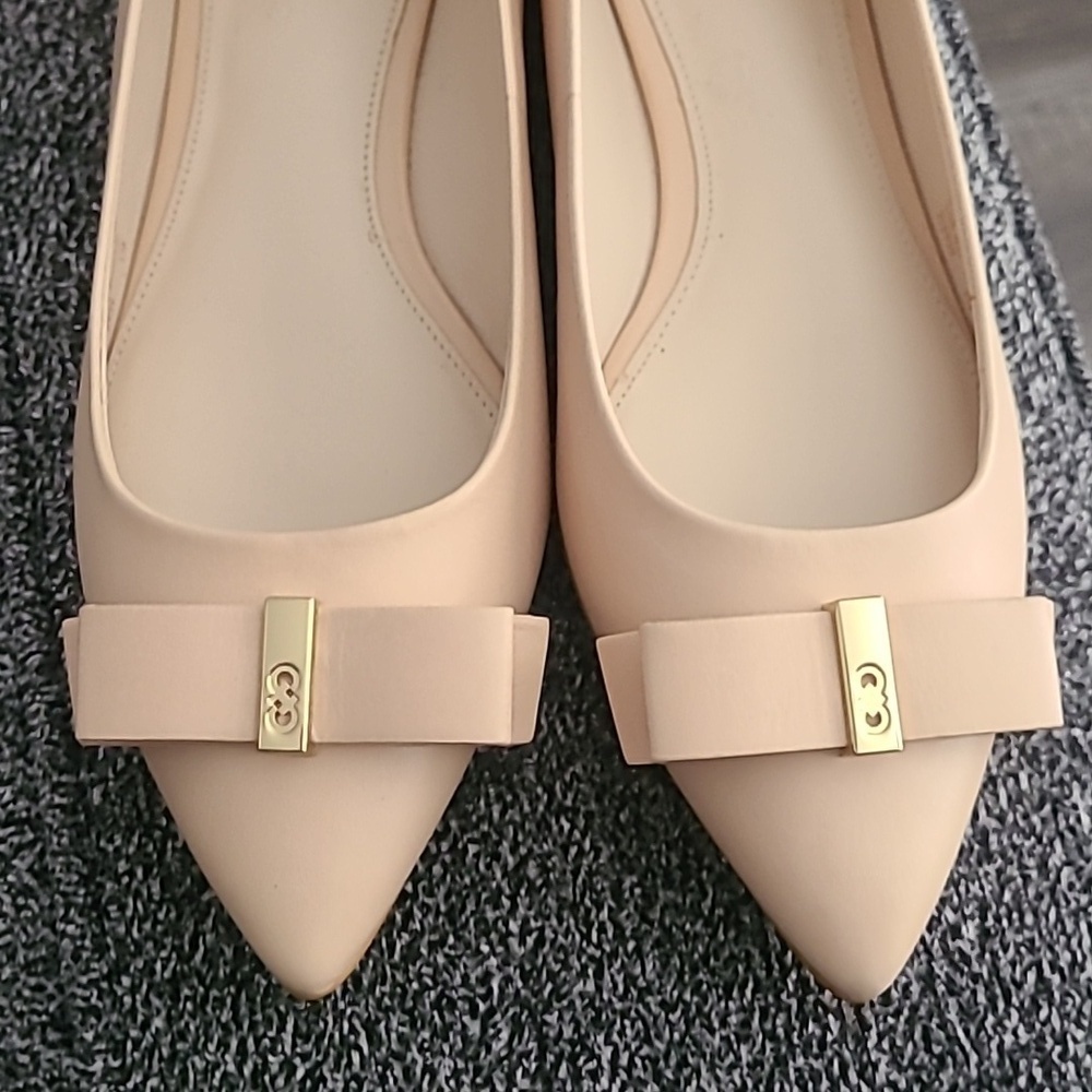 EUC Cole Haan Elsie bow flats Sz 6B Nude - Picture 2 of 8